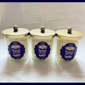 Lot of 3 Banana Bread Scented Candles